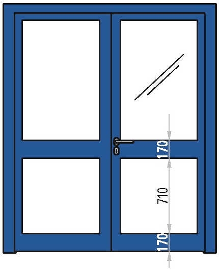 Porta vetrata in alluminio